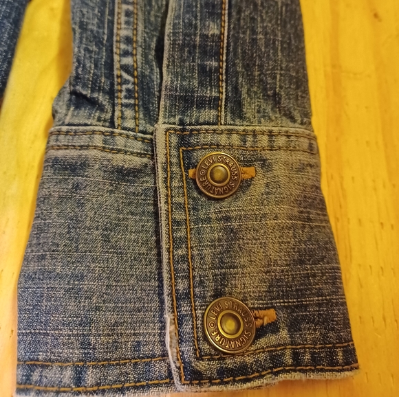 Levi Strauss Signature Ladies Button Front Jean Jacket-Name Detailing, SP - Picture 10 of 12